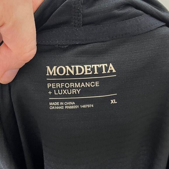 Mondetta Women's Ottoman Athletic Hoodie Top XL Black Oversized Boxy Long Sleeve - Picture 7 of 9